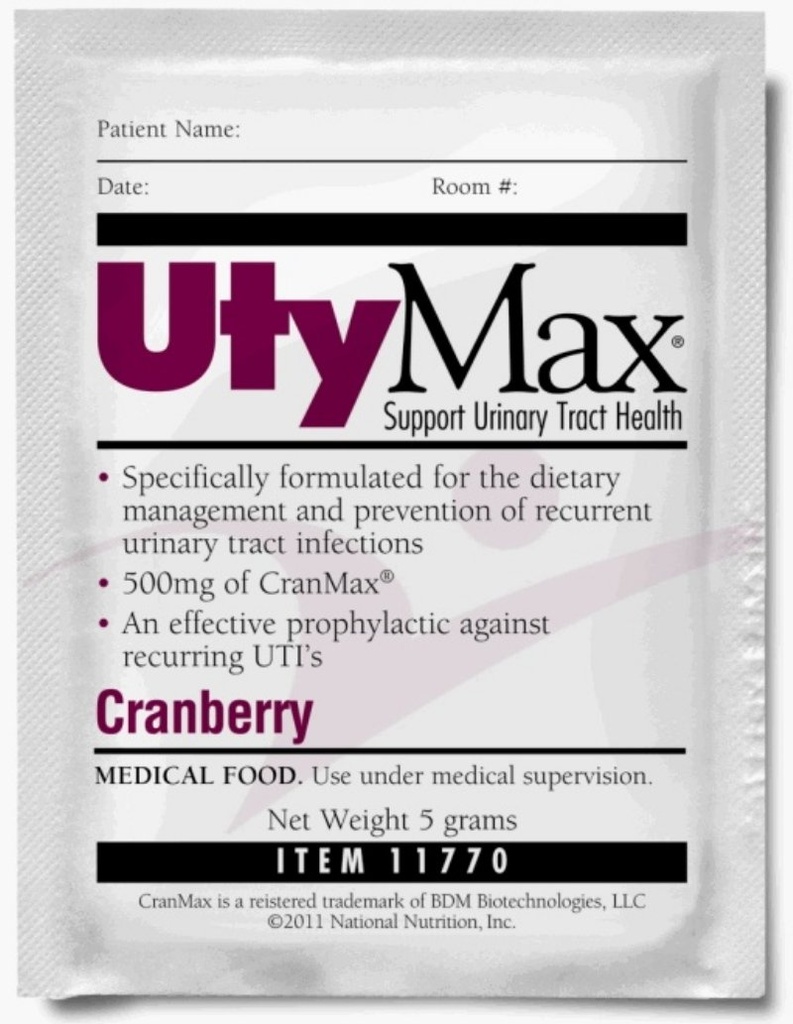 UtyMax Cranberry Drink Mix (SUPPLEMENT PWDR, UTYMAX, 5 GRAM PKS) 60 Each/Case