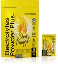 PoudreVitamine Electrolytes Poudre Plus, Céto, Ananas orange, Sans sucre, Sel rose d'Himalaya, 1000mg Potassium, 120mg Calcium, 120mg Magnésium, Non-OGM, Zéro Calories, (16 Packets d'hydratation)