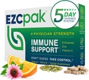 EZC Pak 5-Day Dépanneuse de soutien immunitaire - Supplément de soutien immunitaire, Echinacea, Zinc Vitamine C, Vitamines pour le système immunitaire, Dépanneuses pour adultes - Dépanneuses de soutien immunitaire
