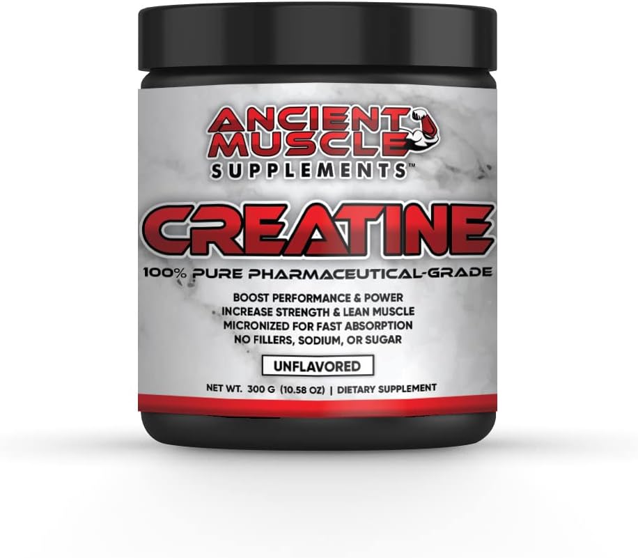 Suppléments Poudre Micronisée Monohydratée de Créatine Non aromatisée, Céto amicale, pour la récupération rapide et la croissance musculaire et musculaire, poudre, 60 portions