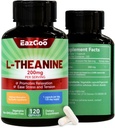 L-Theanine 200mg, supplément acide amino pour soutenir la relaxation, le stress, les capsules de L Theanine - non-OGM, sans gluten, 240 capsules de légumes