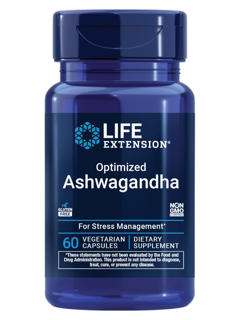 Life Extension Optimized Ashwagandha, Stress Support, 60 Capsules
