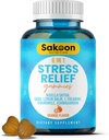 6-in-1 Stress Relief Gummies 60ct - Aids Relaxation with Ashwagandha, GABA, L-theanine, Lemon Balm, Chamomile, Black Cumin Seed Nigella Sativa. Improved Deep Sleep, Joint Support - 60 gummies