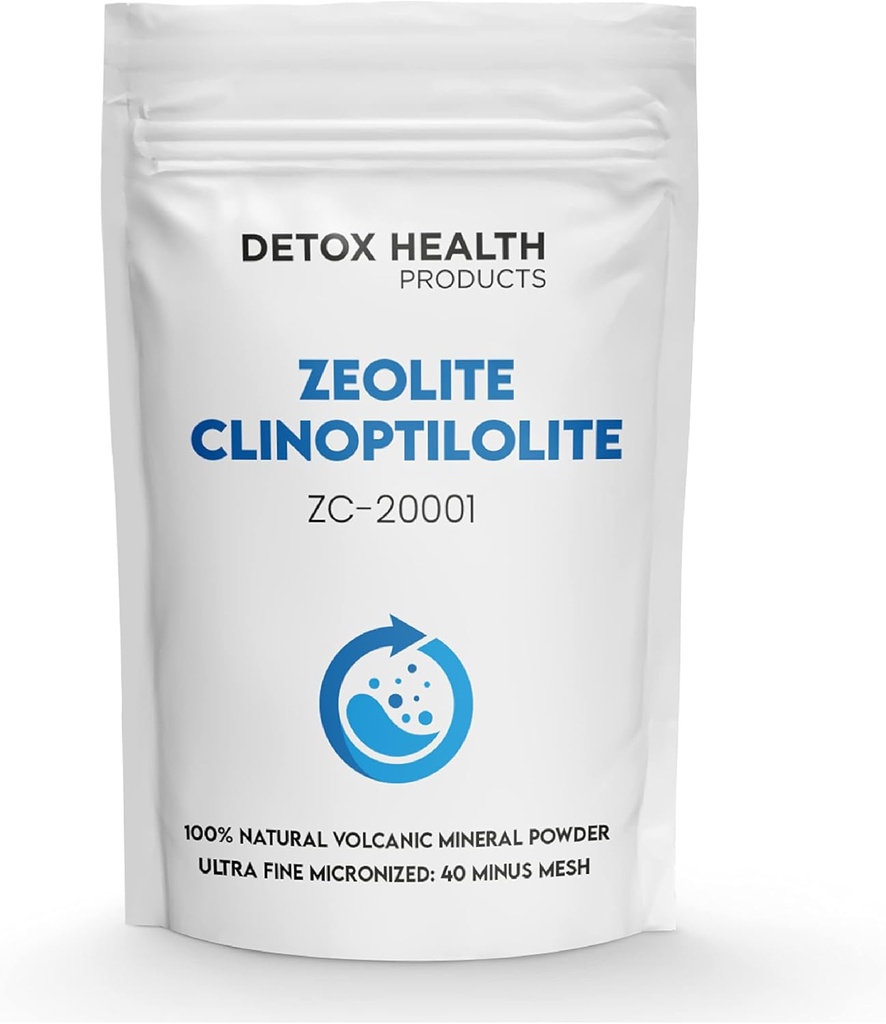 Poudre de clinoptilolite zéolite Ultra FINE Moins de 2 μm Clinoptilolite 95 % 3X activé Détox Produits de santé