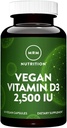MRM Nutrition Vitamine végétalienne D3 2 500 UI de os et d'immuno-sanitaires