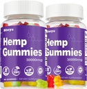 Gommies de chanvre 2-Pack Extra Strength - 30 000mg Haute puissance - Riche en Omega 3-6-9 et infusé avec huile de chanvre - 3ème partie testée - Fabriqué aux États-Unis