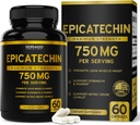 Extrait d'épicatéchine 750mg par portion - (60 Capsules) - Supports Lean Muscle, Oxyde Nitrique, Inhibiteur de Myostétine, Stamine, Endurance, Pompe et Gains - Supplément non OGM et végétalien - (60 Compte)