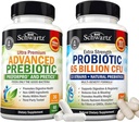 Supplément probiotique quotidien de 65 milliards d'UCF (1 mois d'approvisionnement) plus supplément prébiotique avancé pour la santé de la gueule (1 mois d'approvisionnement)