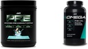 PRÉ JYM X - Pré-entraînement d'onde de choc et Omega JYM Huile de poisson 2800mg DHA EPA DPA Brain Heart Joint Support 120 Softgels