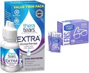 TheraTears extra gouttes d'oeil sec, 2 Compte & Nice 'n Clean 100 SmudgeGuard Lens Wipes Bundle