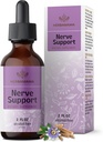 HERBAMAMA Nerve Support Supplement - Vegan Nerve Support Formula with Ashwagandha & Bacopa Monnieri for Cerveau - Pas de OGM, alcool et sucre sans gouttes quotidiennes calmantes pour les adultes, 28 jours d'approvisionnement