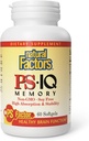 Facteurs naturels - Mémoire PS-IQ 25mg, soutient la fonction cérébrale saine, 60 gels doux