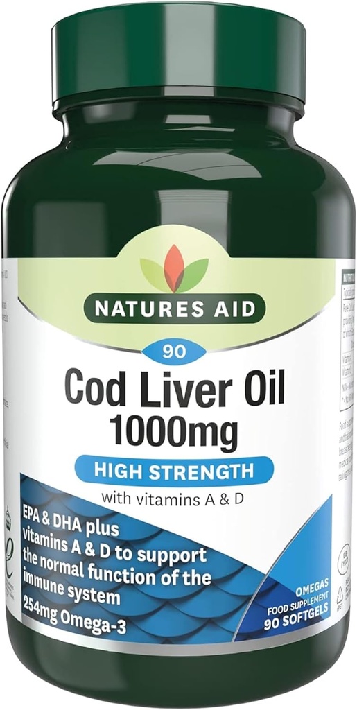 Cod Liver Oil (High Strength) 1000mg 90 Softgels