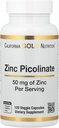 Zinc Picolinate, Bioavailable Form of Zinc, Supports Immune Health, 50 mg, 120 Veggie Capsules