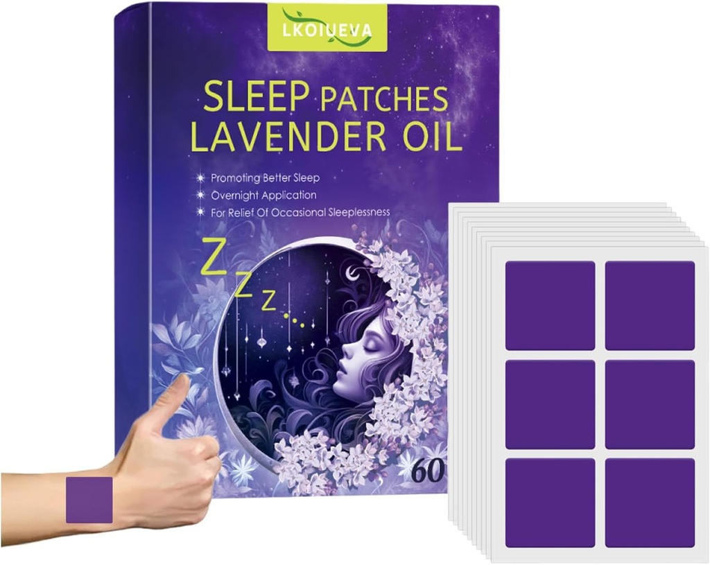 60 Pcs Patchs de Sommeil pour adultes Extra Strength, Patch de Sommeil Naturel Sweet Dream pour femmes et hommes, Patchs dormants à action rapide, Facile à appliquer Patchs de Sommeil profond