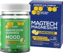 NATURAL STACKS Magtech Magnesium Drink Mix + Mood Magnesium Gummies Bundle - 4 Forms of Magnesium - Brain Health, Relaxation & Stress Support* - 35 Servings