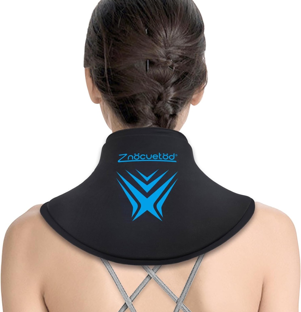 Paquet de glace de cou Paquets de glace en gel réutilisable pour blessures cervicales Soin de soulagement, thérapie flexible de compression chaude froide pour gonflement des épaules, contusions, col raide, migraine, récupération de chirurgie