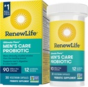 Renouveler la vie des hommes Soins Probiotiques Capsules, soutient les hommes Digestion, Colon, Immune et santé respiratoire, L. Rhamnosus GG, laiterie, soja et sans gluten, 90 Million CFU, 30 Compte
