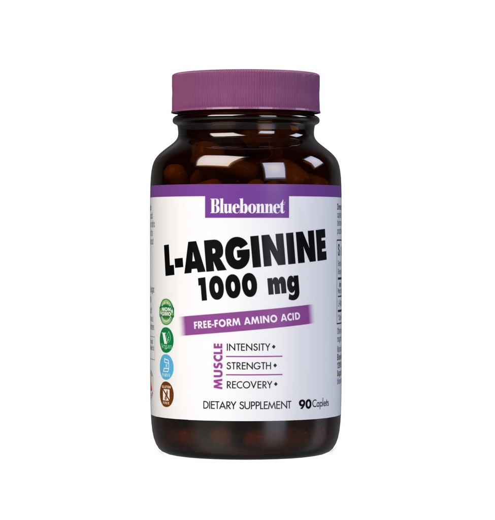 Bluebonnet L-Arginine 1000 mg Capsules, 90 Nombre