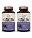 Live Conscient Lions Mane Mushroom Supplément Capsules pour le soutien du cerveau avec la Mane, Cordyceps, Reishi et la dinde Tail Mushrooms - Supplément mémoire cognitive pour le cerveau (2-Pack)