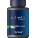 ProHealth Ergothioneine 5X Strength. 25mg Dose de recherche clinique. Supplément de champignons acides aminés naturels pour une meilleure cognition, santé cardiaque. Vitamine essentielle de longévité. 25 mg/Serveur, 30 portions