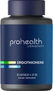 ProHealth Ergothioneine 5X Strength. 25mg Dose de recherche clinique. Supplément de champignons acides aminés naturels pour une meilleure cognition, santé cardiaque. Vitamine essentielle de longévité. 25 mg/Serveur, 30 portions