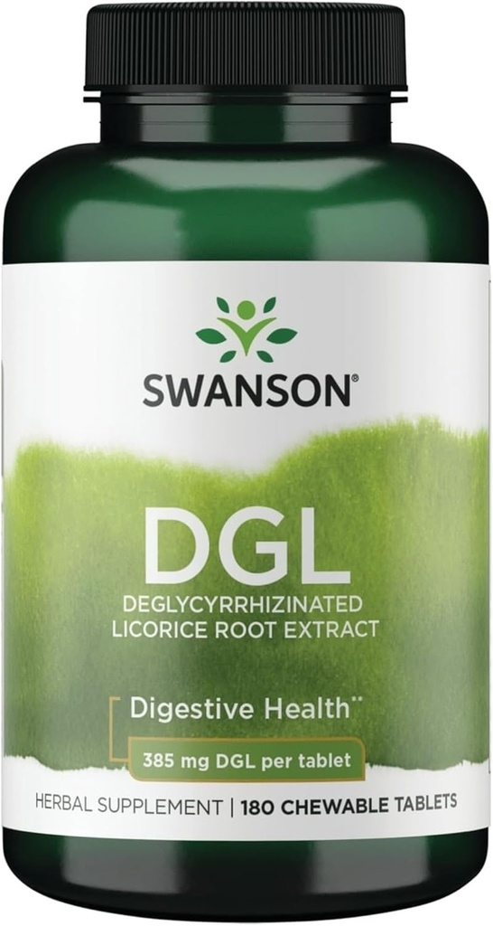 Swanson Dgl (Licorice) 385 Milligrams 180 Chwbls