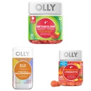 Métabolisme OLLY Anneaux gommy, vinaigre de cidre de pomme, vitamine B12, chrome, énergie et santé digestive Supplément à croquer (30 comtes) et OLLY battre les gélules, enzymes de soutien digestif, supplément pour les femmes (25 comtes)