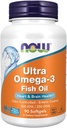 NOW Foods Supplements, Ultra Omega-3 Molecularly Distilled and Enteric Coated, 90 Softgels