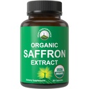 Suppléments de safran - Capsules d'extrait de safran biologique USDA pour les femmes, les hommes et les enfants. Pur et naturel pour l'humeur, le cerveau, le focus, les rages, les SPM