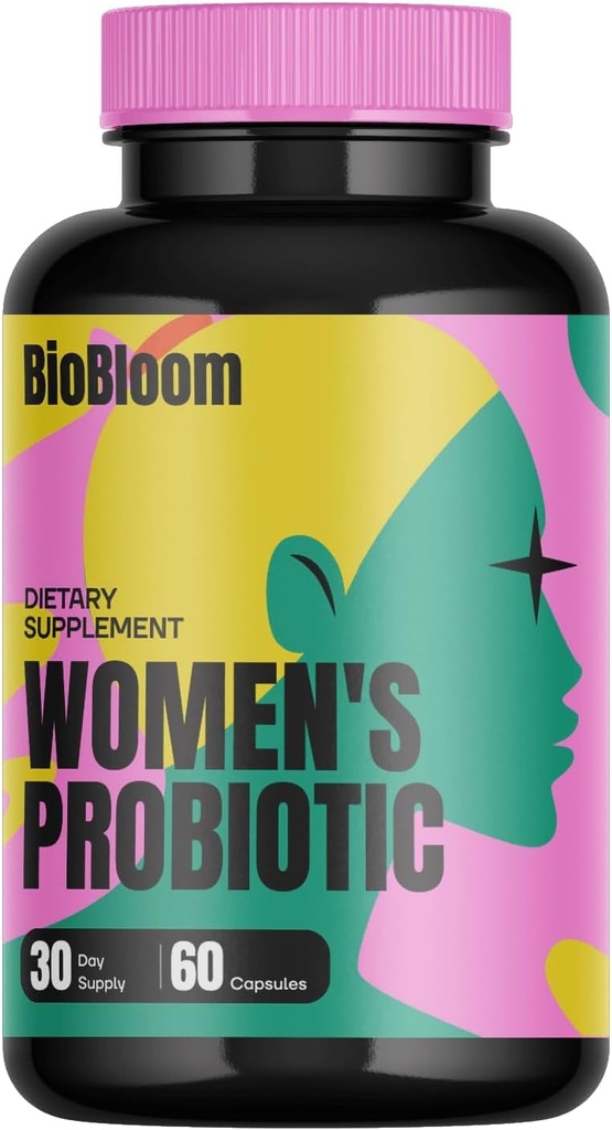 BioBloom Vaginal Probiotiques pour les femmes.Équilibre du pH avec les prébiotiques et lactobacillus Probiotic Blend Supplément de santé vaginale des femmes.