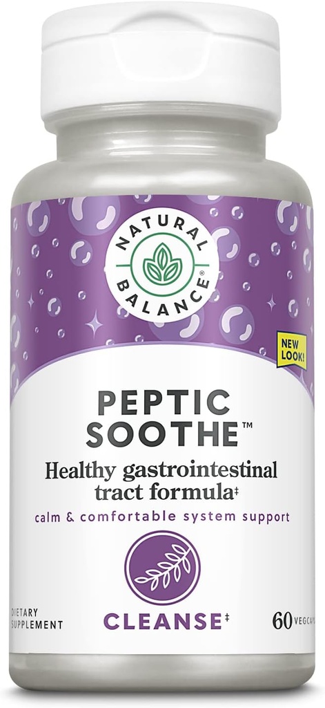 Balance Naturelle Soothe Peptique Formule gastro-intestinale pour un soutien à la digestion saine avec Zinc Carnosine, L-Glutamine et GumMastic