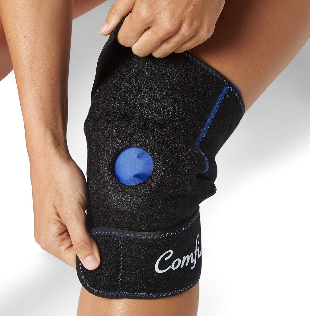 ComfiLife Knee Ice Pack avec gel de thérapie chaude et froide réutilisable pour les blessures, la douleur, la chirurgie, l'arthrite, le ménisque et plus encore