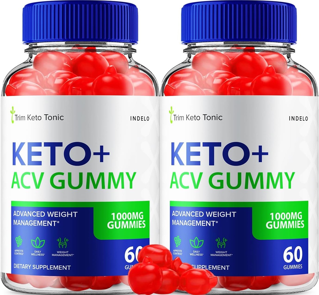 (2 Pack) Trim Keto Tonic Gommies de vinaigre de cidre de pomme, Trim Keto Gommies Supplément de gestion de poids, Trim Keto Tonic Commentaires avec vinaigre de cidre de pomme, Trim Keto Tonic Gommies de vinaigre de cidre de pomme, B12 (120 Gommies)