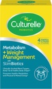 Culturelle Métabolisme + Gestion du poids avec SlimBiotics® Capsules Probiotiques – 30 Compte – Aide à gérer le poids en toute sécurité - Favorise le métabolisme sain et l'énergie physique et mentale