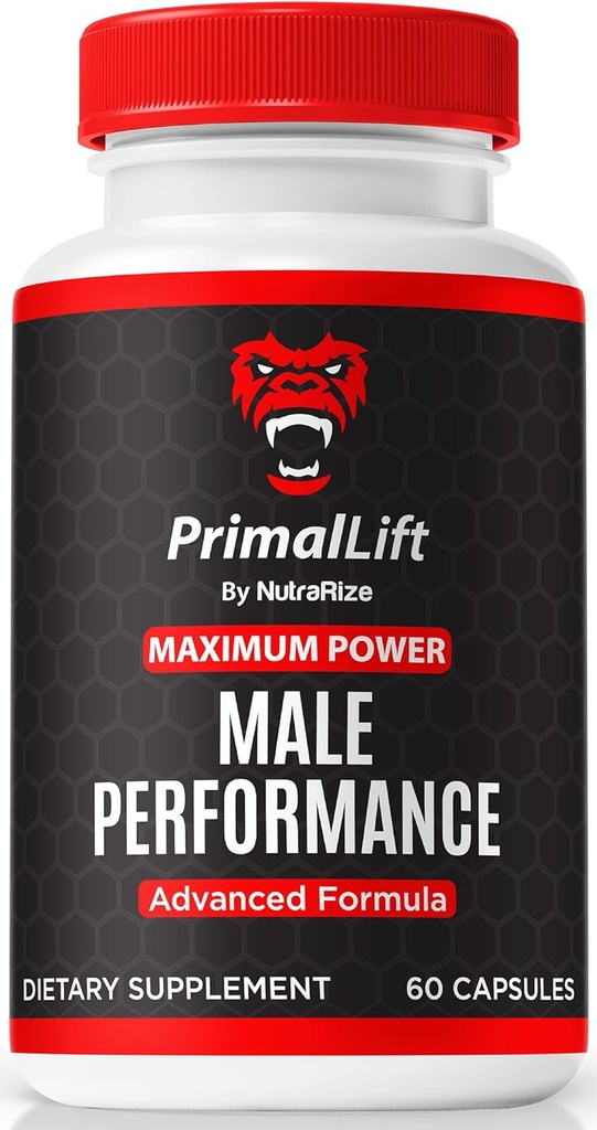 NutraRize pilules PrimalLift, ascenseur Primal officiel pour les hommes, PrimalLift performance masculine, toute la formule naturelle pour soutenir la performance et le mieux-être corporel global, PrimalLift ME Review (60 capsules)