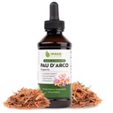 Teinture Maxx Herb PAU D'Arco - Extrait Max Strength PAU D Arco pour le support immunitaire, Absorbe intérieur Taheebo Tea mieux que les capsules PAU Darco – bouteille de 4 oz (60 portions)