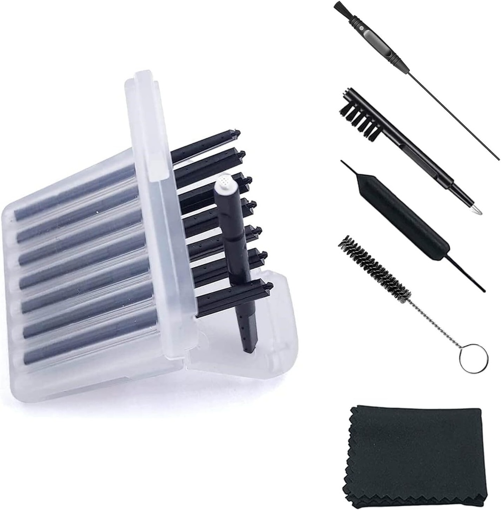 (4 packs) Filtres de protection de cire d'oreille (32 unités) Pièges de cire d'arrêt de cire de cire Cerumen pour Phonak, Widex, Unitron et Reson - 5 pièces Kit de nettoyage d'oreille Accessoires avec étui