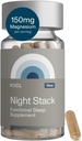 FOCL Supplément de sommeil de nuit repos Magnésium - aide naturelle au sommeil, sans mélatonine, sans grogginiess, calme - supplément de magnésium pour le sommeil restaurateur avec Ashwagandha - végétalien, non OGM, sans cruauté