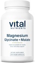 Nutriments vitaux Magnésium Glycinate + Malédiction 120mg Magnésium végétalien supplément pour les femmes et les hommes