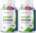 (2 Pack) Gummies de Rejuvazen - Formule officielle - Gummies de Chanvre Rejuvazen Formule de sucre de pression artérielle 300mg, Gummies de Rejuvazen Mélange de haute puissance gros calibre Gummies 25mg Par Gummy 1500mg (120 Gummies)