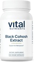 Nutriments vitaux Black Cohosh Extract 250mg de supplément végétalien pour les femmes de ménopause, d'équilibre hormonal et de soutien des SPM*