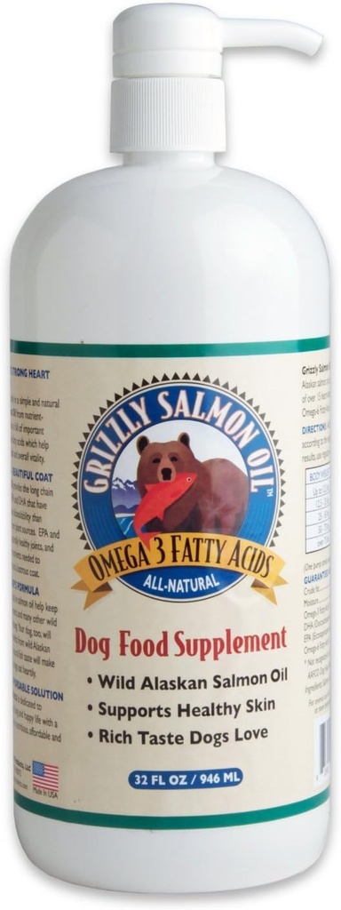Huile de saumon grizzli 32 oz