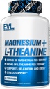 Evlution Nutrition Magnésium + L-Theanine - Relaxation naturelle et soutien de la concentration - 200mg Magnésium + 100mg L-Theanine - Vegan & Non-OGM - Supplément alimentaire - 45 portions - 90 capsules de Veggie