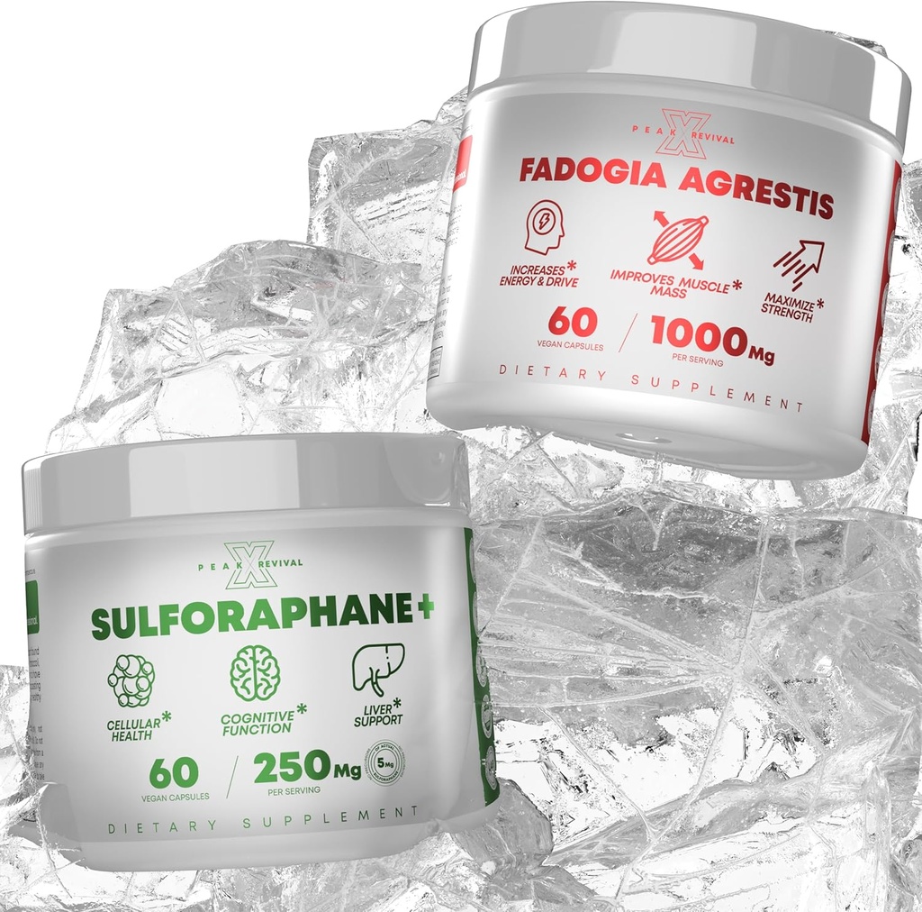 Fadogia Agrestis Real Lab-Verified Sulforaphane Supplément Extrait de Potentiel pour augmenter l'énergie, favorise la fonction cognitive - (60 Capsules)