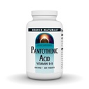 Source Naturals Acide pantothénique 500 mg Vitamine B-5 Supplément alimentaire - 200 comprimés