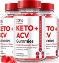 (3 Pack) Xfit Keto ACV Gummies, Official Keto+ACV Weight Loss Formula, All Natural Apple Cider Vinegar 1000MG, X Fit Keto Plus ACV Gummy for Health and Fitness, Xfit ACV Keto Gomitas (180 Gummies)