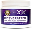 GENEX Trans Resvératrol 1000mg poudre servant 99 % de qualité pharmaceutique micronisée pure de 30 portions / 30 grammes 1 gramme par jour 30 jours d'approvisionnement fabriqué dans un établissement certifié GMP & NSF