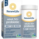 Renouveler Vie Probiotique Adulte 50 Plus Capsules Probiotiques, Supplément quotidien soutient la santé urinaire, digestive et immunitaire, L. Rhamnosus GG, Laiterie, Soy et sans gluten, 30 Million CFU, 30 Compte