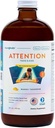 Multivitamine liquide d'attention LIQUIDHEALTH pour les enfants et les adolescents - Améliore la rétention de mémoire, la concentration, la concentration, l'humeur, la relaxation et le calme - Fabriqué aux États-Unis, grand goût, végétalien, sans sucre (16 oz)